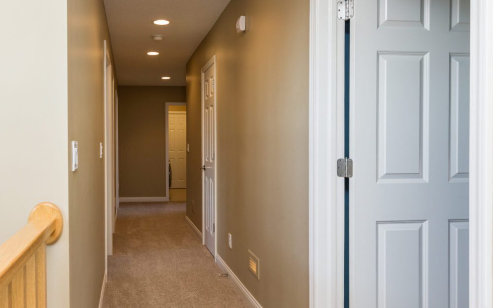 A light brown hallway