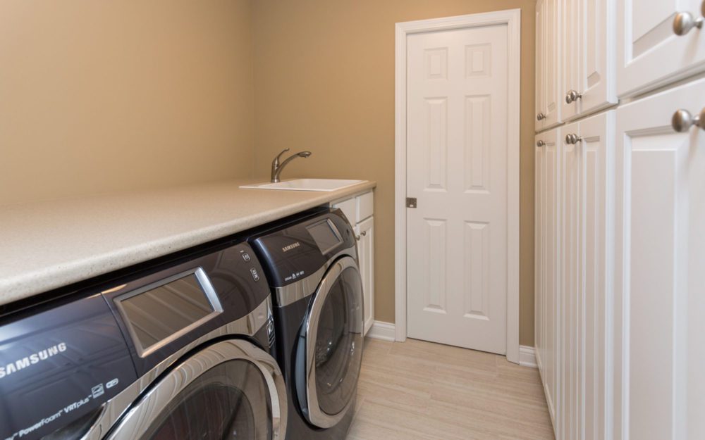 A newly added laundry room
